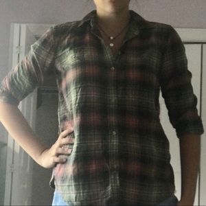 American Eagle Green/Pink Flannel